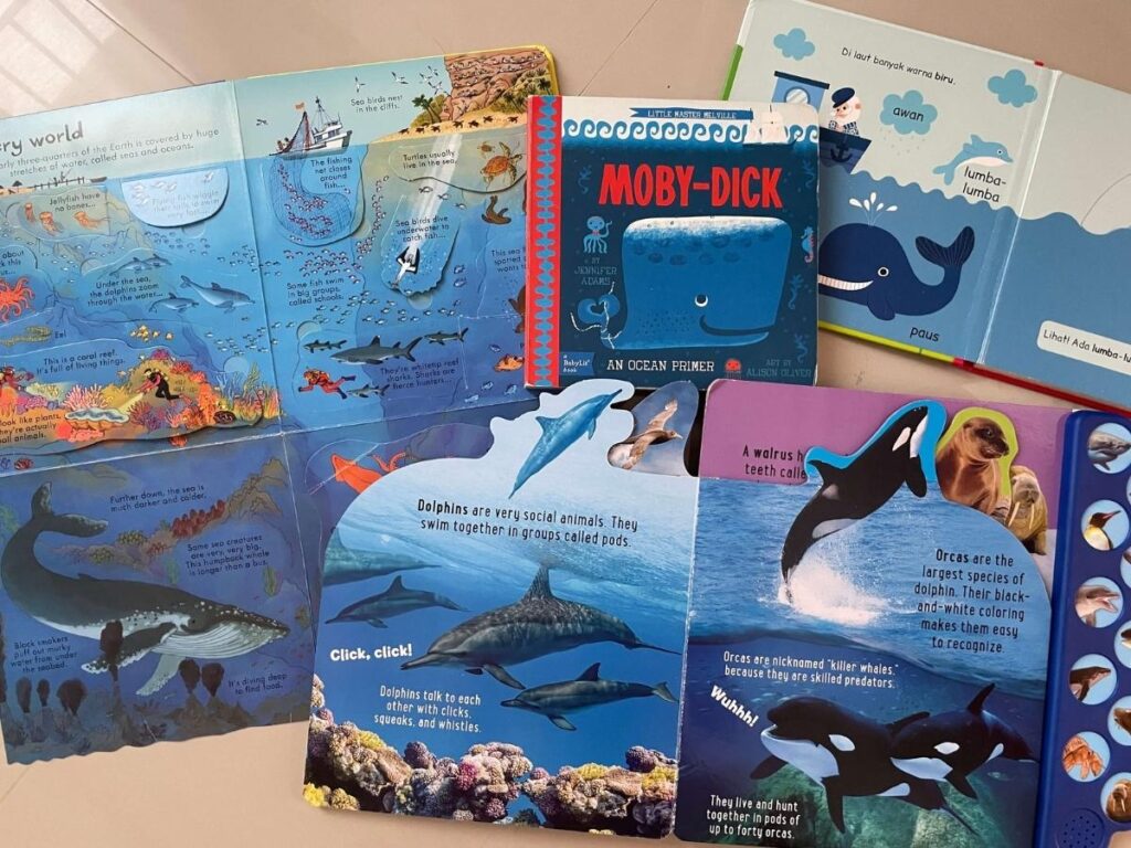 Books on ocean life and sea animals are great for childhood reading